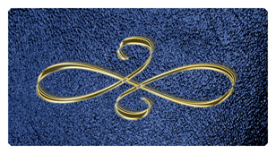 DSC700 601 GD SH BL Gold Scroll Shimmer Blue Background
